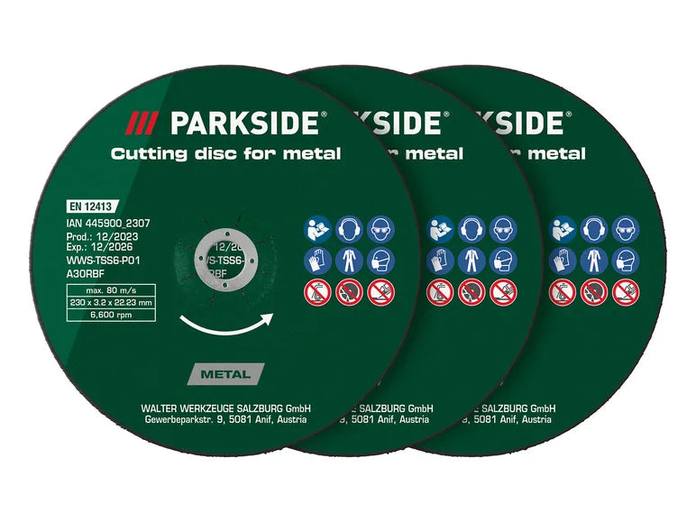PARKSIDE® Kit de disques à tronçonner ou ébavurer ou Disque à tronçonner diamanté, Ø 230 mm